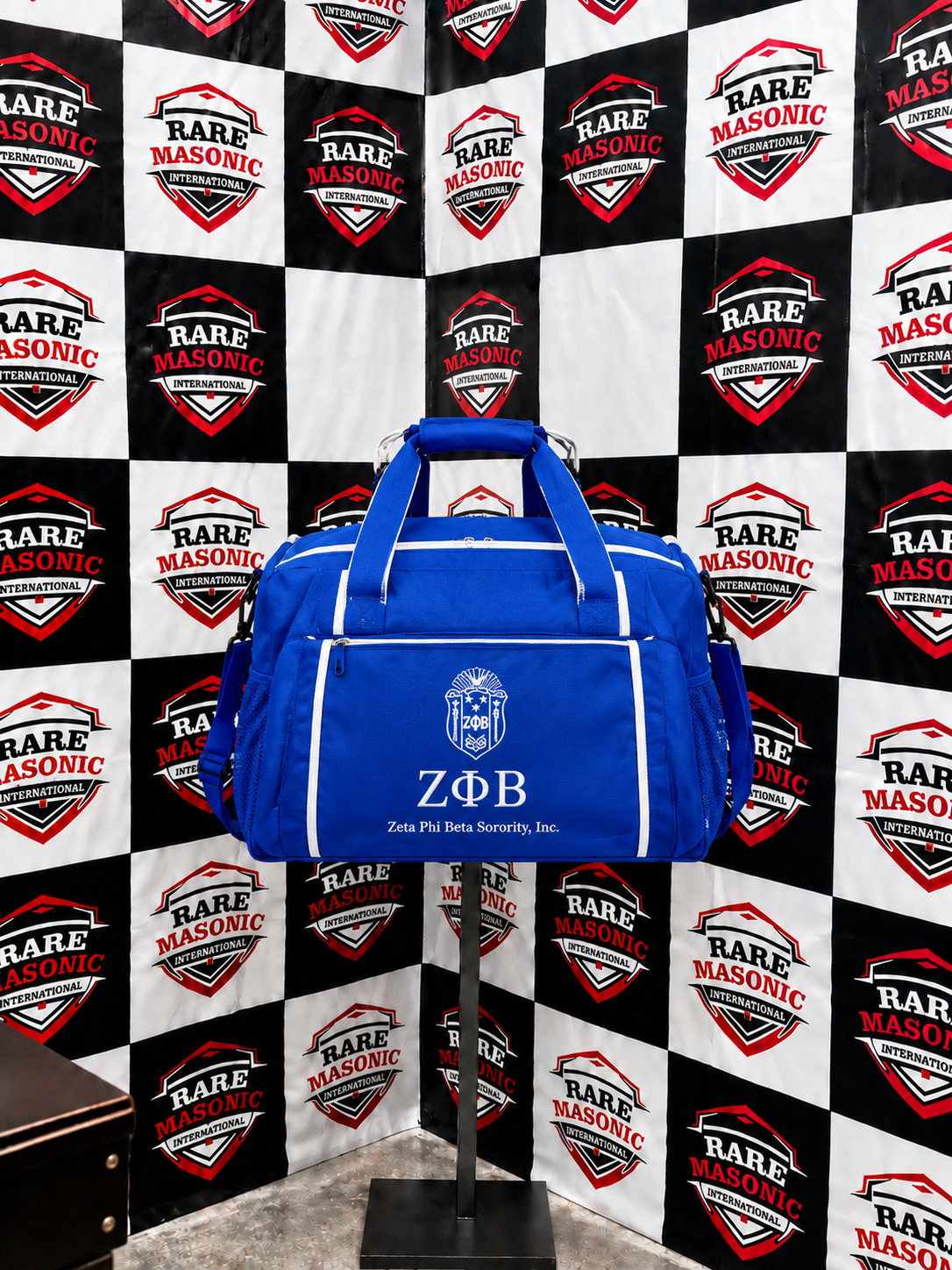 Blue & White Travel Duffel Bag – Custom Manufactured Sports Bag