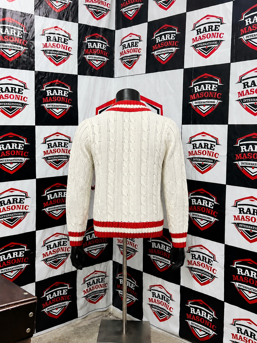 Custom Greek Letter Knit Sweater – Premium Cable Knit Design - Image 2