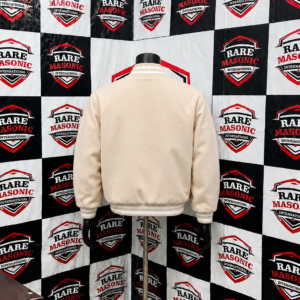 Alternative view of Custom Cream Chenille Varsity Jacket