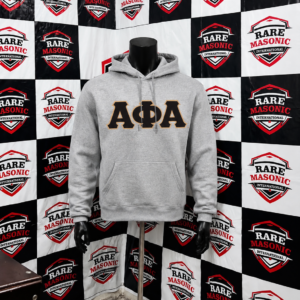 Custom Alpha Phi Alpha Greek Letter Hoodie – Premium Grey Fleece