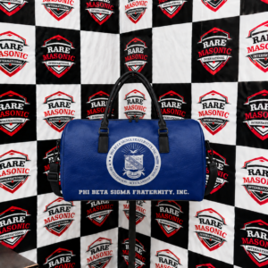 Blue Leather-Style Duffel Bag – Custom Manufactured Travel Bag