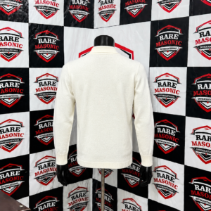 Alternative view of Order of the Eastern Star (OES) Cream Knit Cardigan Sweater - Shawl Collar