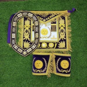 Premium Masonic Regalia Set – Purple & Gold Embroidered Ceremonial Regalia