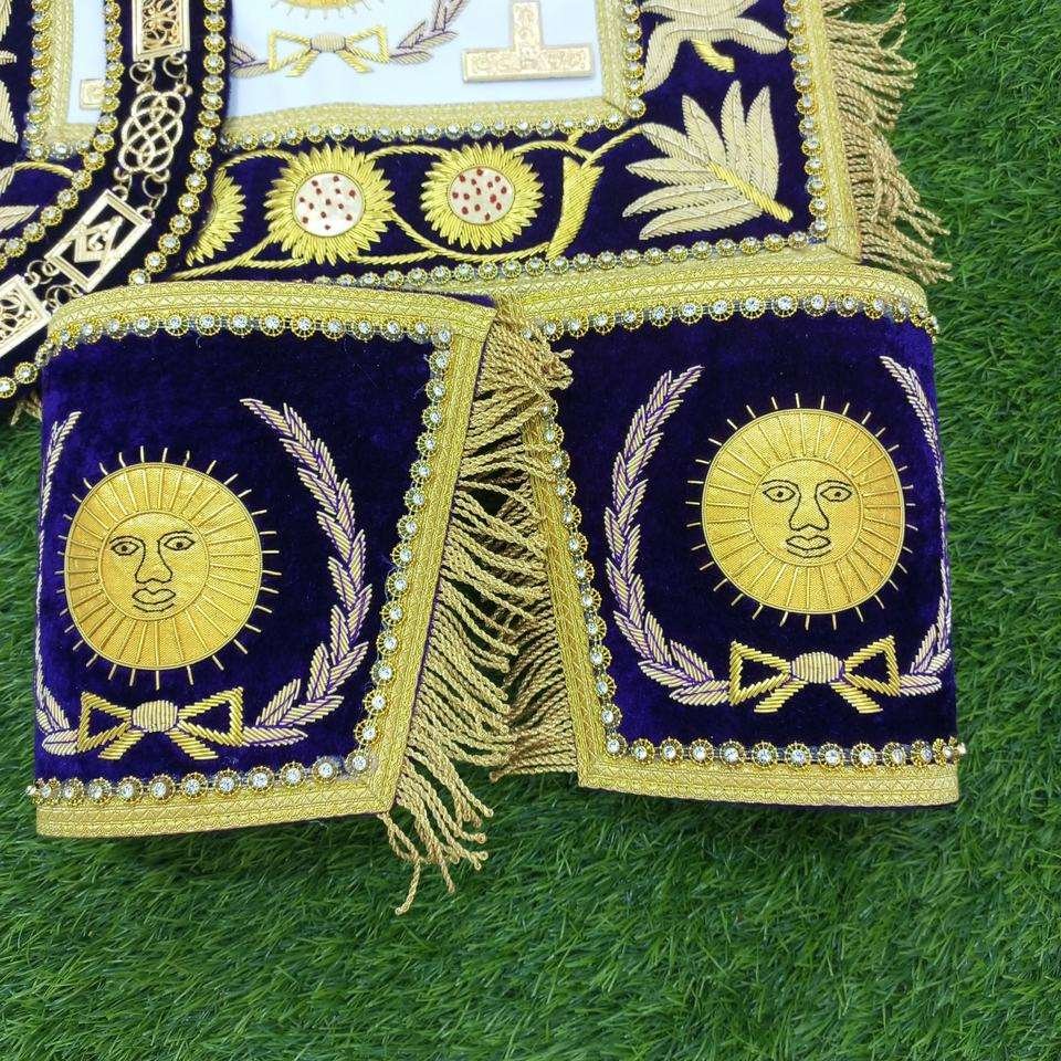 Premium Masonic Regalia Set – Purple & Gold Embroidered Ceremonial Regalia - Image 2