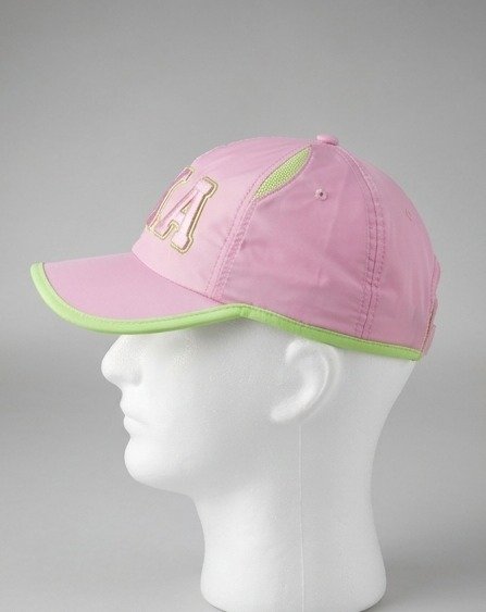 Alpha Kappa Alpha ΑΚΑ Pink Baseball Cap - Chenille Greek Letters with Green Trim - Image 4