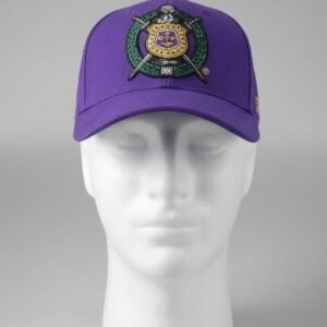 Omega Psi Phi Purple Baseball Cap - Embroidered Crest Emblem