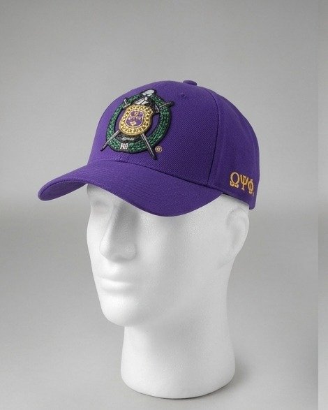 Omega Psi Phi Purple Baseball Cap - Embroidered Crest Emblem - Image 4