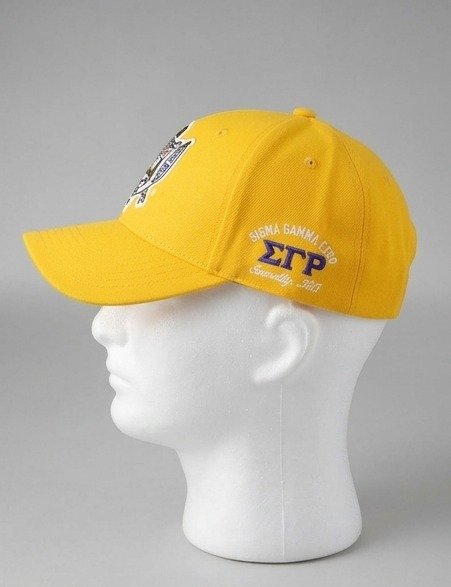 Sigma Gamma Rho ΣΓΡ Gold Baseball Cap - Embroidered Crest Emblem - Image 4