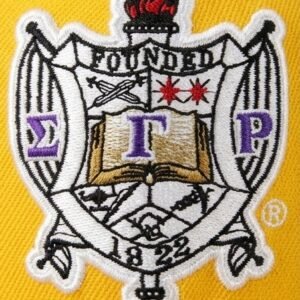 Alternative view of Sigma Gamma Rho ΣΓΡ Gold Baseball Cap - Embroidered Crest Emblem