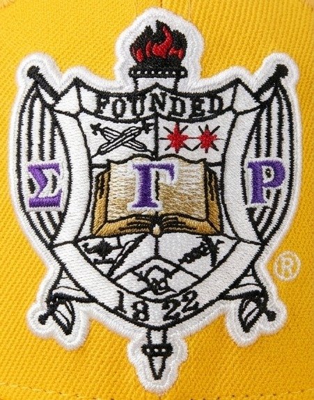 Sigma Gamma Rho ΣΓΡ Gold Baseball Cap - Embroidered Crest Emblem - Image 2