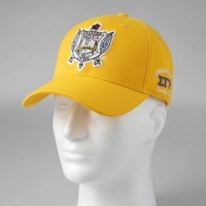 Sigma Gamma Rho ΣΓΡ Gold Baseball Cap - Embroidered Crest Emblem