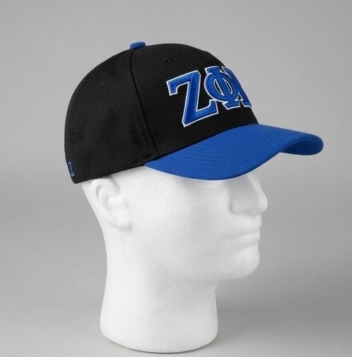 Zeta Phi Beta ΖΦΒ Black & Blue Baseball Cap - 3D Embroidered Greek Letters - Image 4