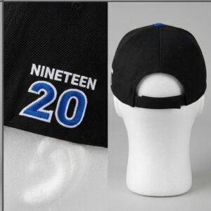Alternative view of Zeta Phi Beta ΖΦΒ Black & Blue Baseball Cap - 3D Embroidered Greek Letters