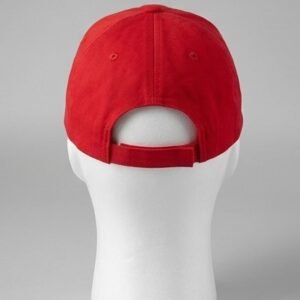 Alternative view of Red Baseball Cap with White Diamond "K" Embroidered Emblem