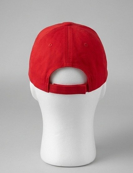 Red Baseball Cap with White Diamond "K" Embroidered Emblem - Image 2