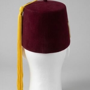 Alternative view of Daughters of the Sphinx (D.O.S.) Maroon Fez Cap with Pearl Emblem & Gold Tassel