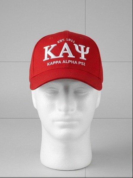 Kappa Alpha Psi ΚΑΨ Red Baseball Cap - Est. 1911 Embroidered Letters