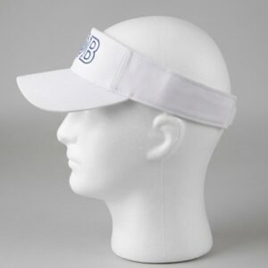 Alternative view of Zeta Phi Beta ΖΦΒ White Visor - Blue Embroidered Greek Letters