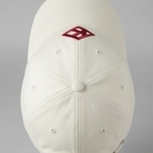 Alternative view of Cream Baseball Cap with Red Diamond "K" Embroidered Emblem