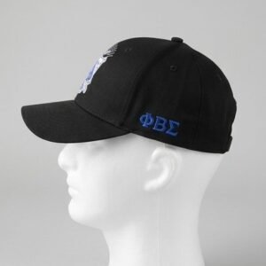 Alternative view of Zeta Phi Beta Black Baseball Cap - Embroidered Crest Emblem