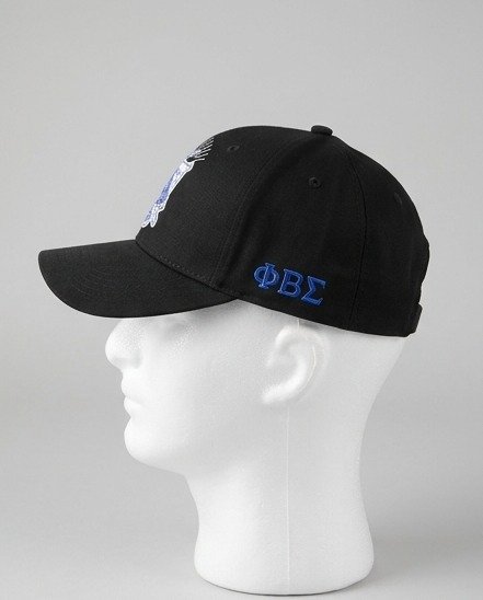 Zeta Phi Beta Black Baseball Cap - Embroidered Crest Emblem - Image 2