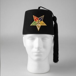 Order of the Eastern Star (OES) Black Fez Cap with Black Tassel