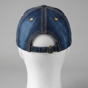Alternative view of Order of the Eastern Star (OES) Rhinestone Distressed Denim Baseball Cap