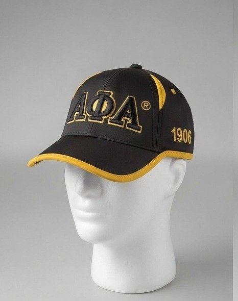 Alpha Phi Alpha ΑΦΑ Black & Gold Baseball Cap - 3D Embroidered Greek Letters - Image 4