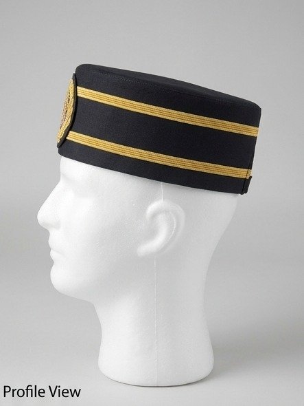 Black Ceremonial Crown Cap with All-Seeing Eye Emblem - Masonic Regalia - Image 4