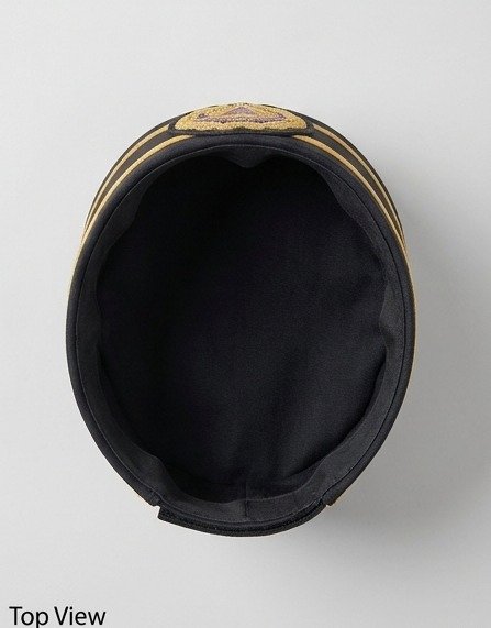 Black Ceremonial Crown Cap with All-Seeing Eye Emblem - Masonic Regalia - Image 2