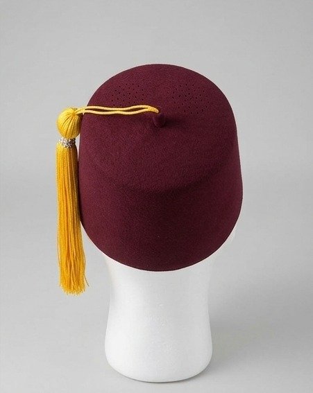 Order of the Eastern Star "Exodus No. 23" Maroon Fez Cap with Gold Tassel - Image 2