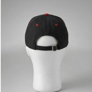 Alternative view of Delta Sigma Theta ΔΣΘ Black & Red Baseball Cap - 3D Embroidered Greek Letters