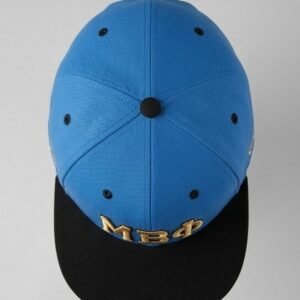 Alternative view of ΜΒΦ Gold Embroidered Letters Snapback Cap - Blue & Black