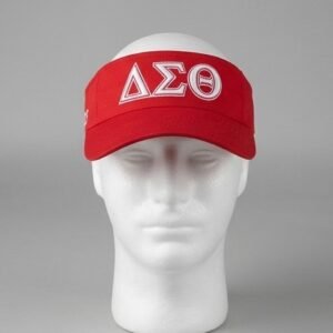 Delta Sigma Theta ΔΣΘ Red Visor - White Embroidered Greek Letters