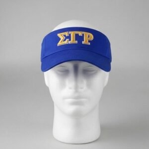 Sigma Gamma Rho ΣΓΡ Royal Blue Visor - Gold Embroidered Greek Letters