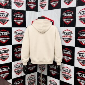 Alternative view of Premium Custom Embroidered Hoodie – Cream / Ivory
