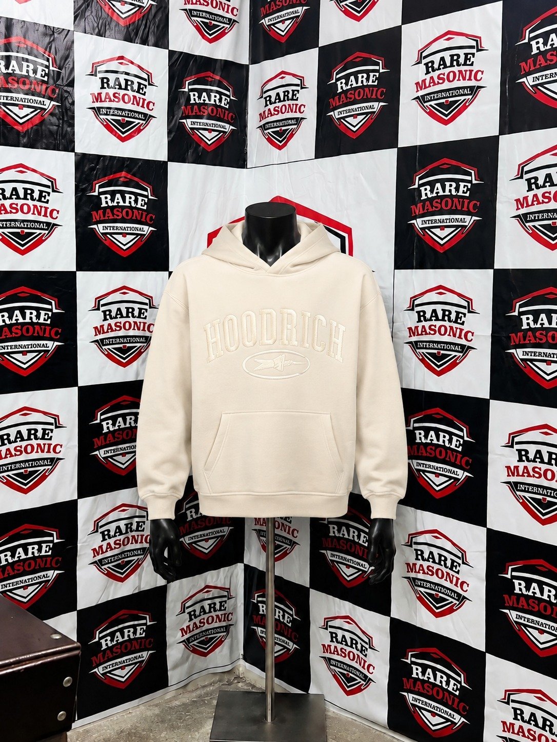 Premium Custom Embroidered Hoodie – Cream / Ivory