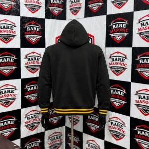 Alternative view of Custom Black & Gold Masonic Hoodie – Premium Embroidered Pullover