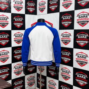 Alternative view of Order of the Eastern Star (OES) White & Blue Track Jacket - Raglan Sleeve Design