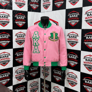 Custom Alpha Kappa Alpha Pink & Green Varsity Jacket – Greek Letter Apparel