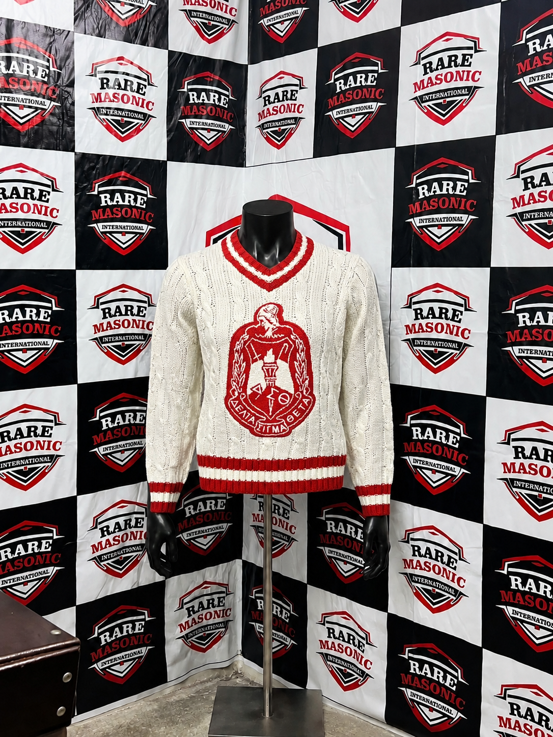 Custom Greek Letter Knit Sweater – Premium Cable Knit Design