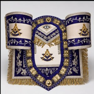 Premium Custom Masonic Regalia Set – Embroidered Collar, Apron & Ceremonial Accessories