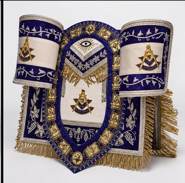 Premium Custom Masonic Regalia Set – Embroidered Collar, Apron & Ceremonial Accessories - Image 4