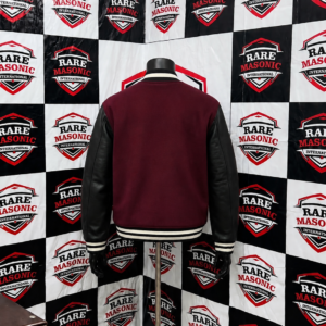 Alternative view of Maroon & Black Varsity Letterman Jacket – "GW" Embroidered Custom Baseball Jacket