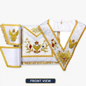 Premium Custom Masonic Regalia Set – Embroidered Apron, Collar & Ceremonial Accessories