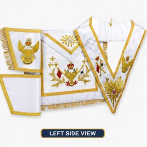 Alternative view of Premium Custom Masonic Regalia Set – Embroidered Apron, Collar & Ceremonial Accessories