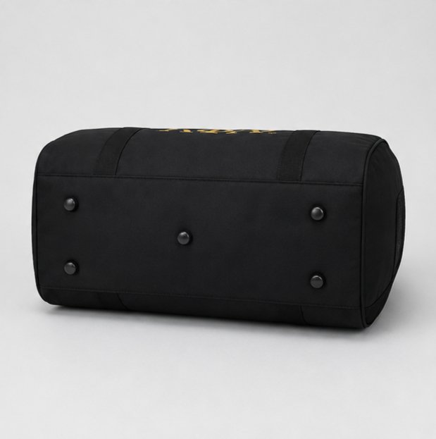 Custom Greek Letter Duffel Bag – Premium Black Travel & Gym Bag - Image 2