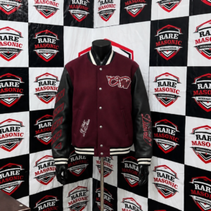 Maroon & Black Varsity Letterman Jacket – "GW" Embroidered Custom Baseball Jacket