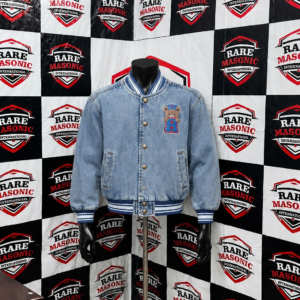 Custom Light Blue Denim Varsity Jacket