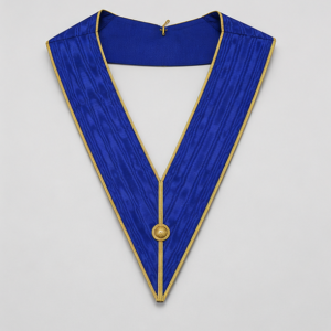 Alternative view of Masonic Blue & Gold Regalia Set - Apron & Collar with Tau Cross Emblems